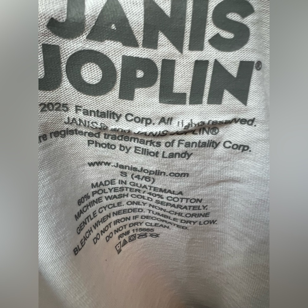 White Janis Joplin Graphic T-Shirt - Picture 2 of 5